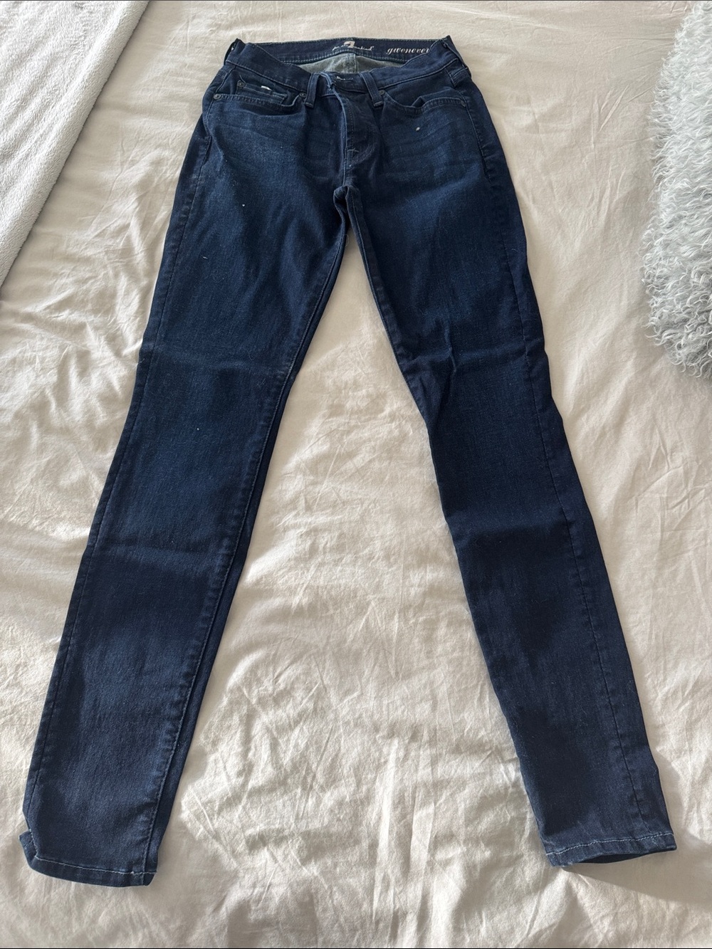 7 For All Mankind Dark Navy Skinny Jeans